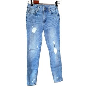 REWASH Distressed Skinny Jeans – Size 5/27 (Blue Wash)